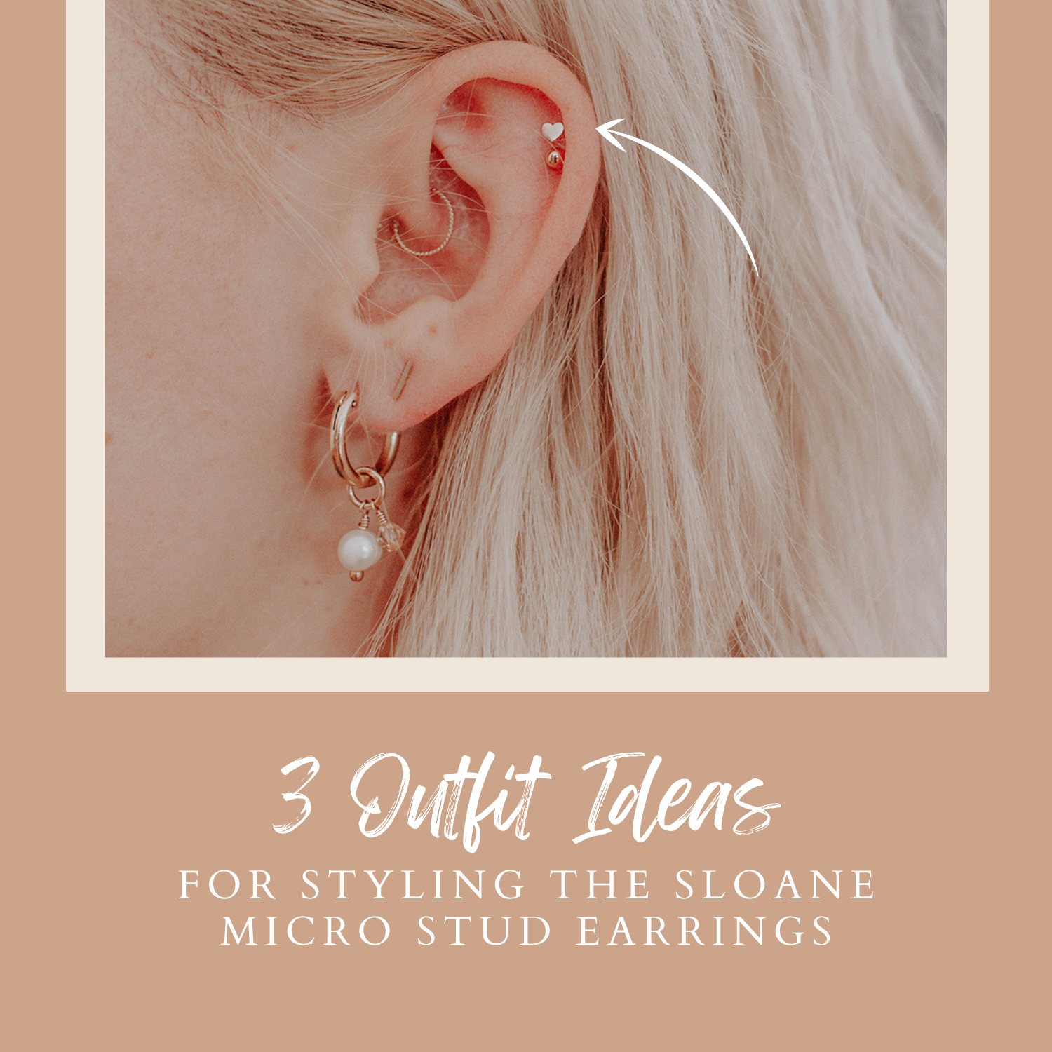 stella grey gold micro heart studs