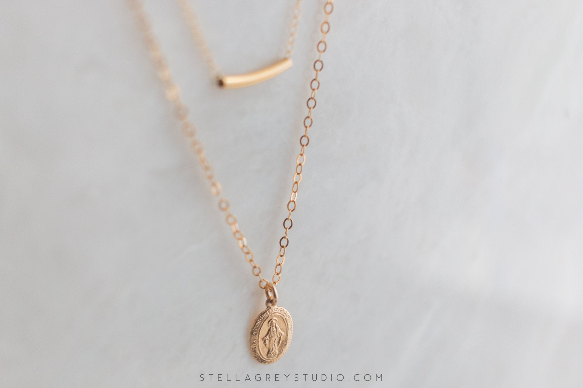 stella grey delicate layering necklaces