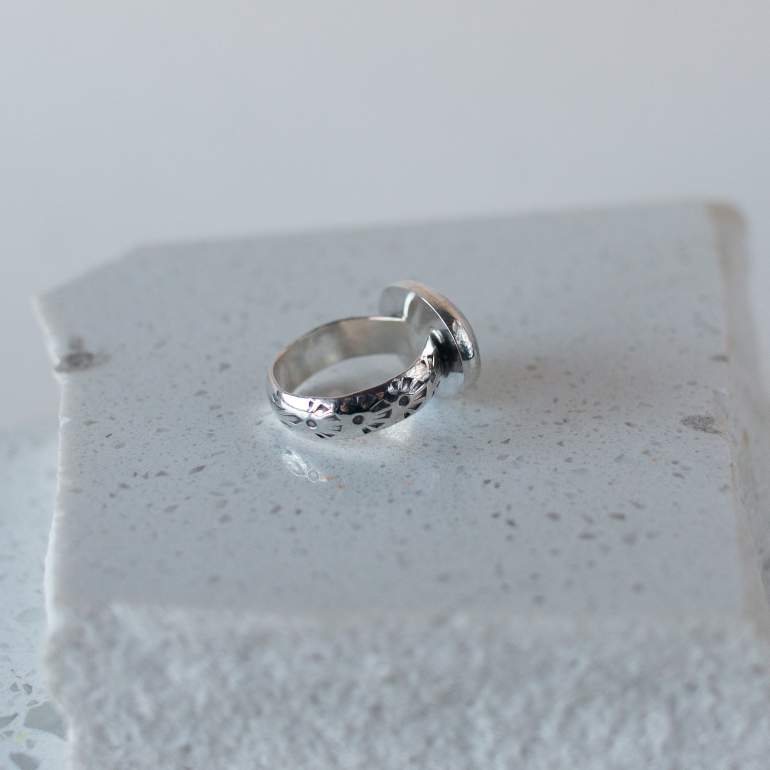 East West Turquoise Ring