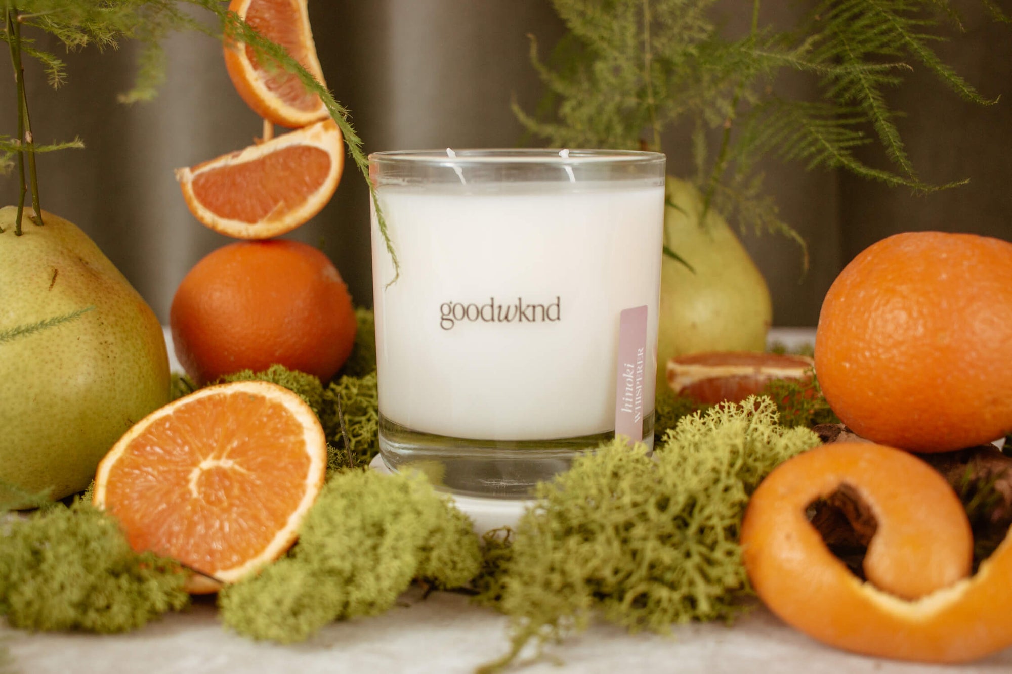 hinoki scented candle
