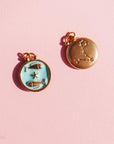 gold stainless steel pisces charm