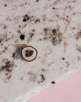 stainless steel white and gold seashell charm