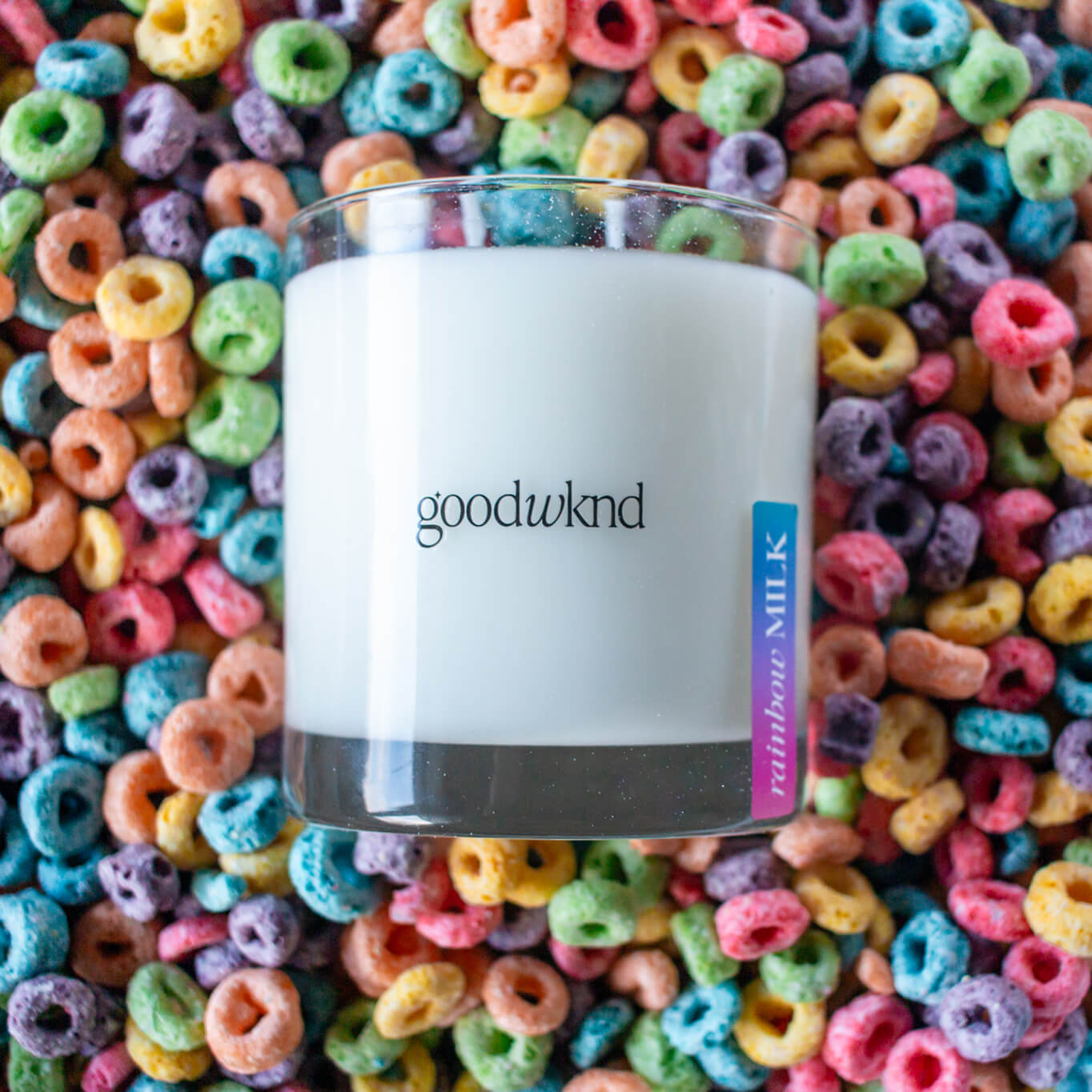 rainbow milk scented candle