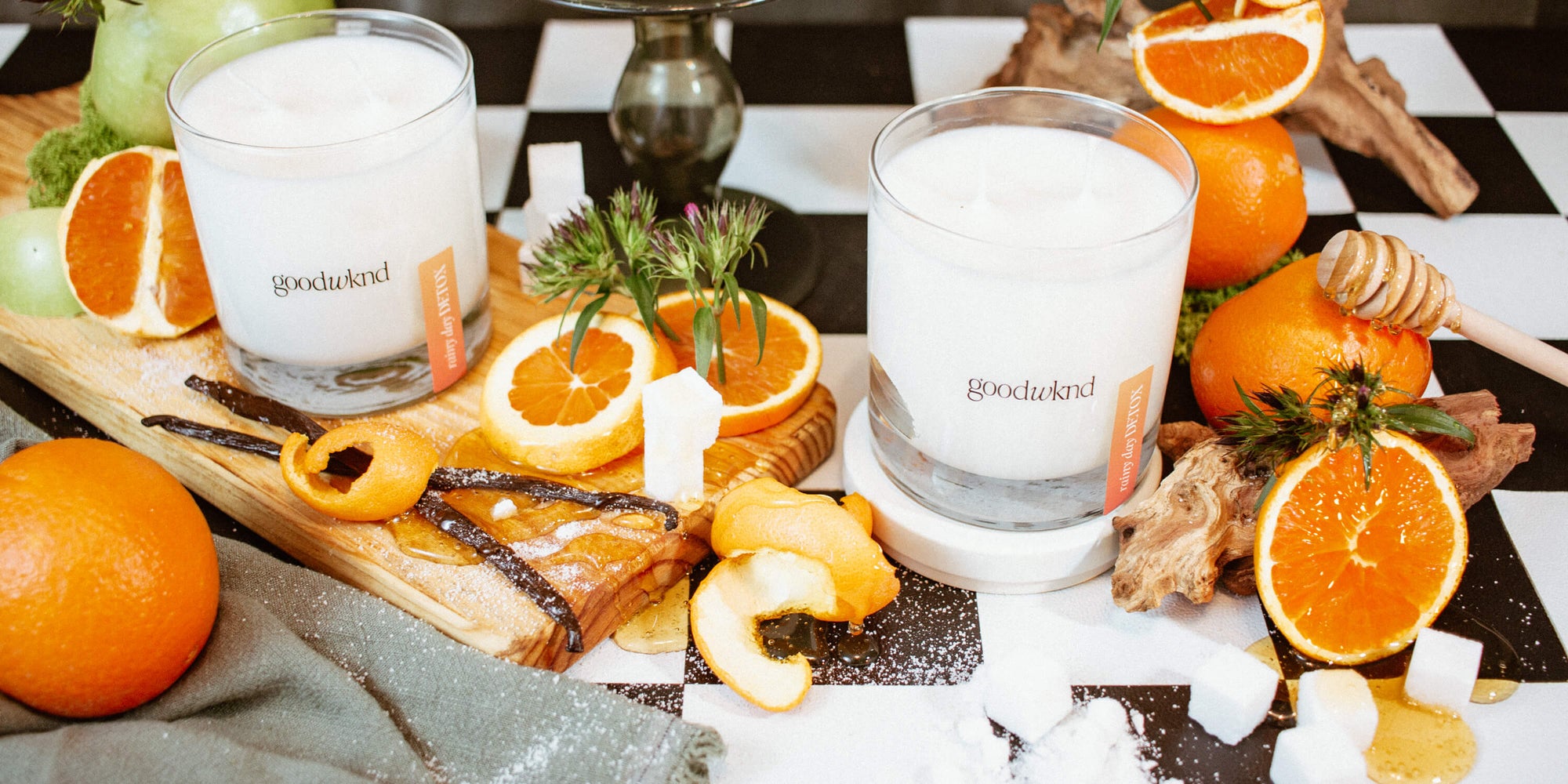 orange scented candle
