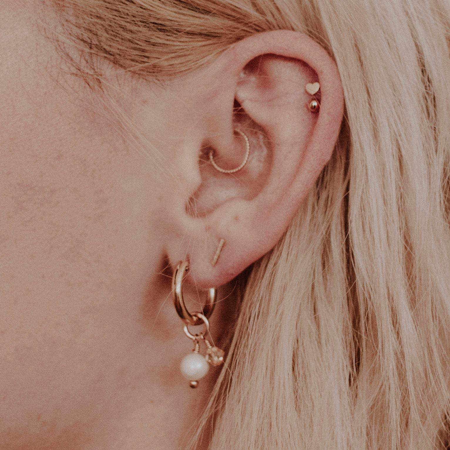 14k Solid Gold Tiny Bar Earrings