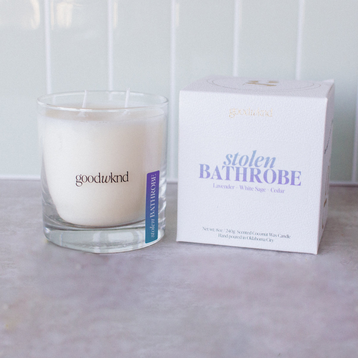 lavender sage scented candle