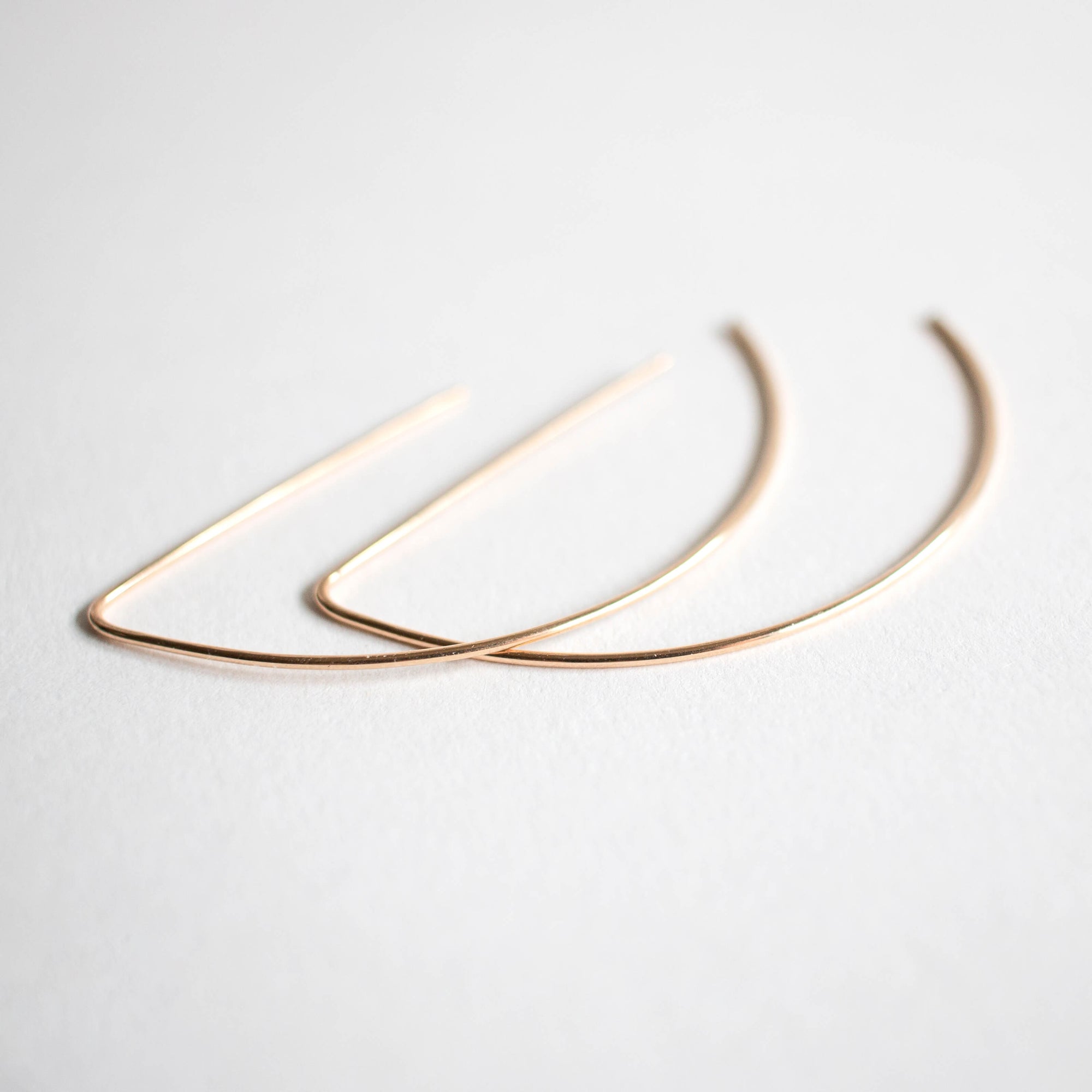 abstract waxing moon earrings