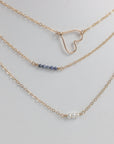 Adalene Sapphire Bar Necklace | September Birthstone Necklace - Good Wknd