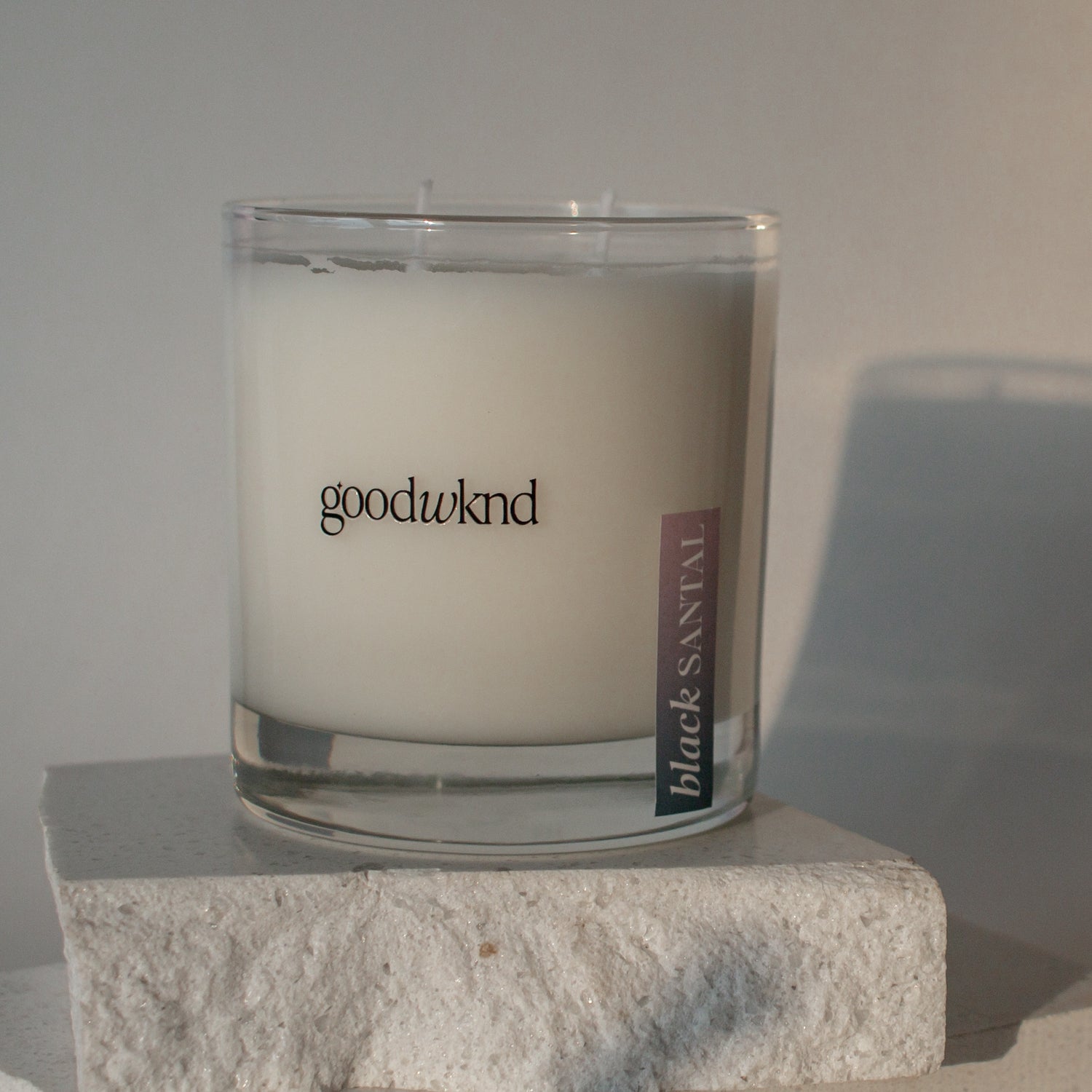 black santal scented candle