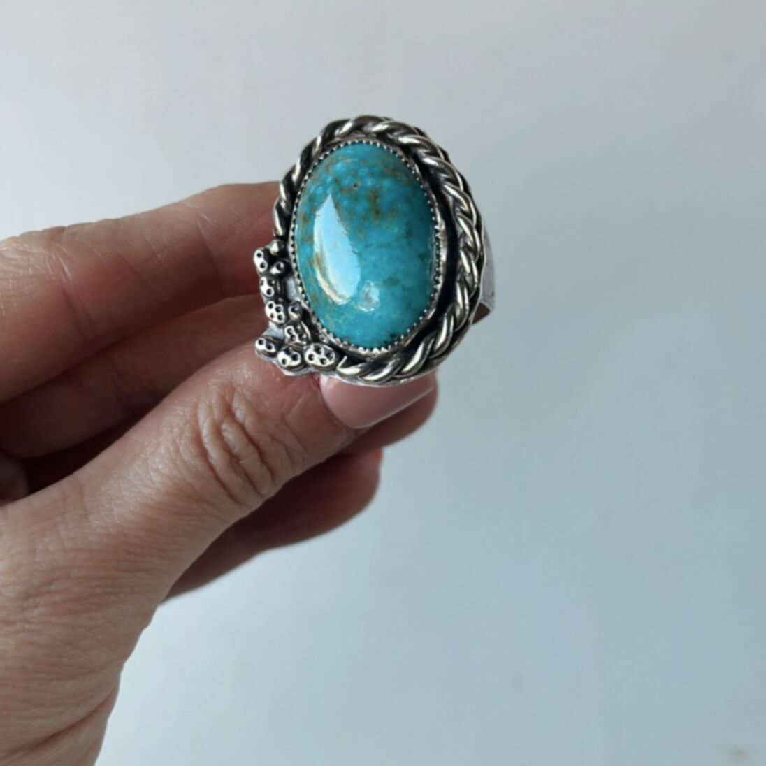 Cactus Turquoise Ring - Desert Sky