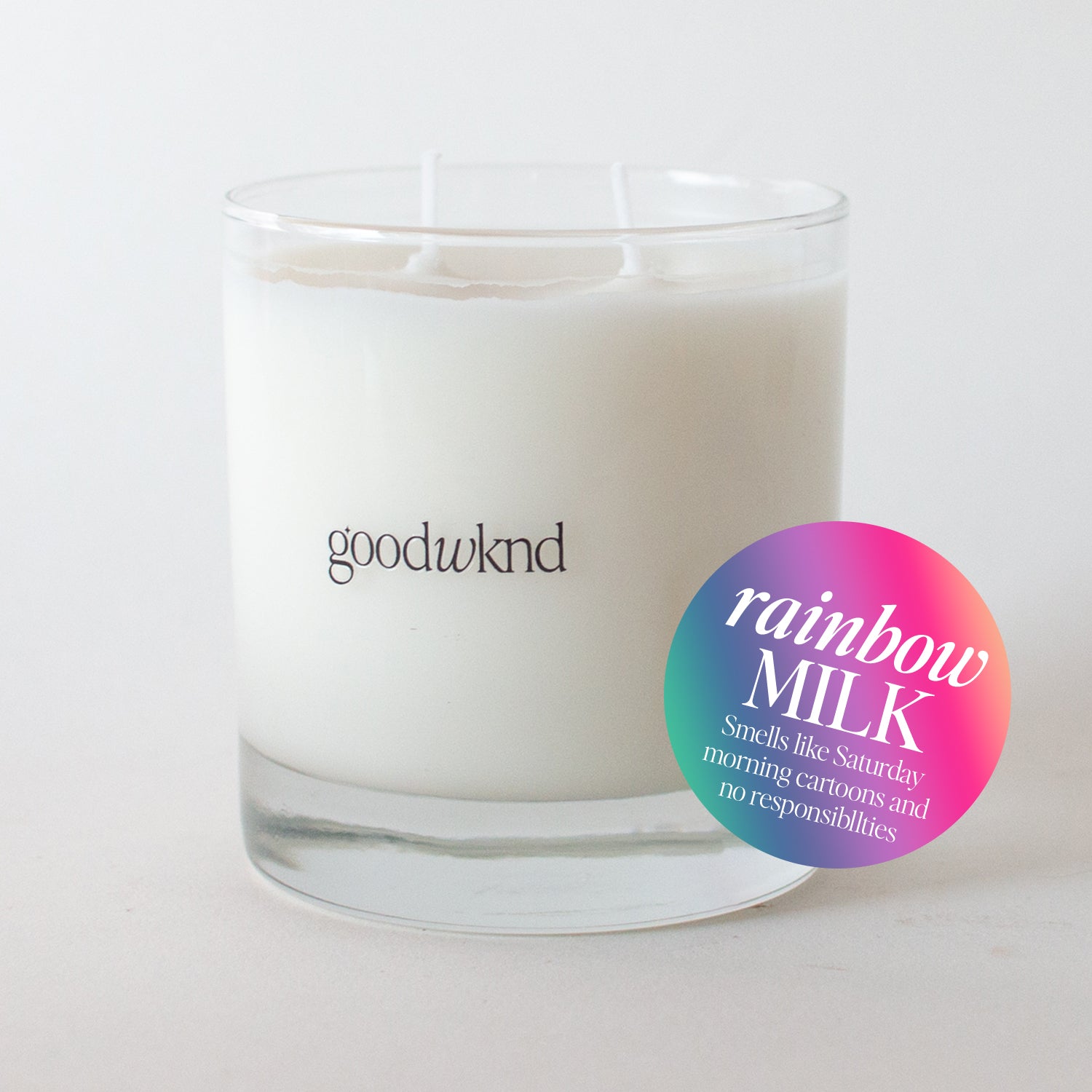 rainbow milk scented candle