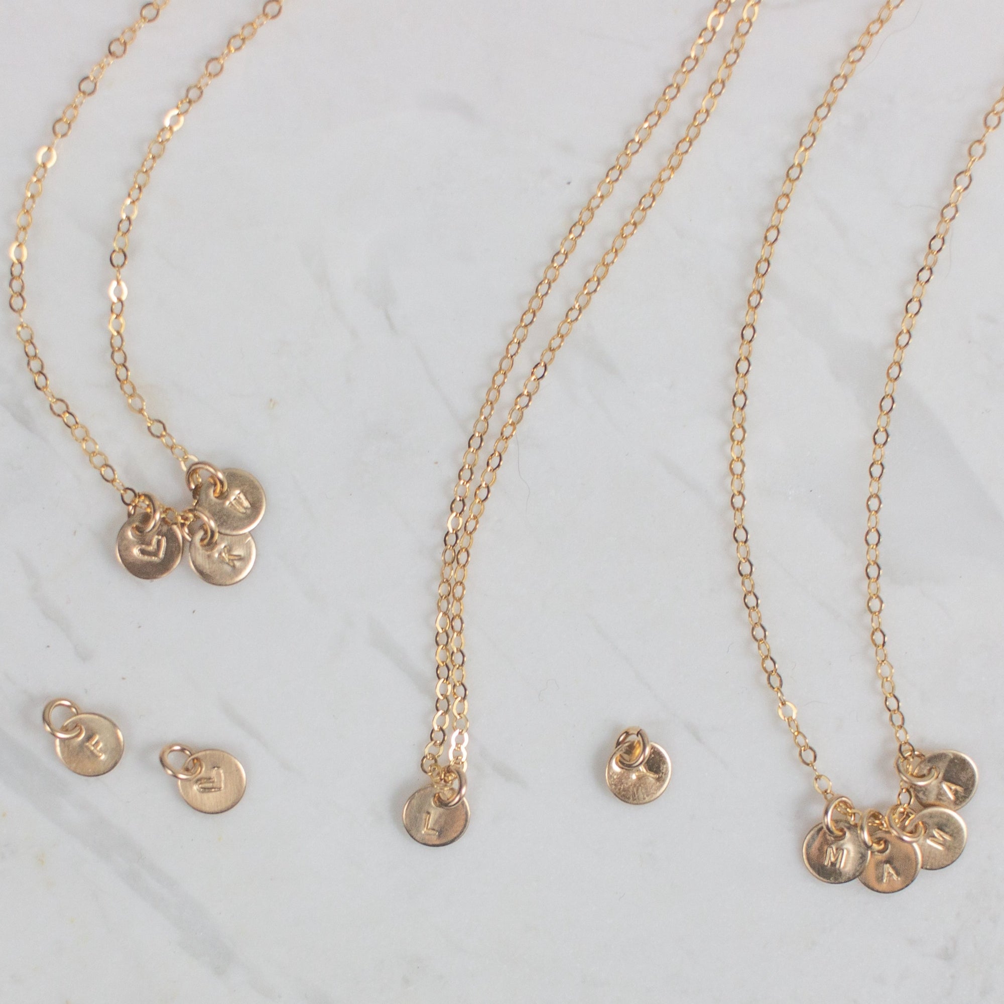 necklace with initials gold