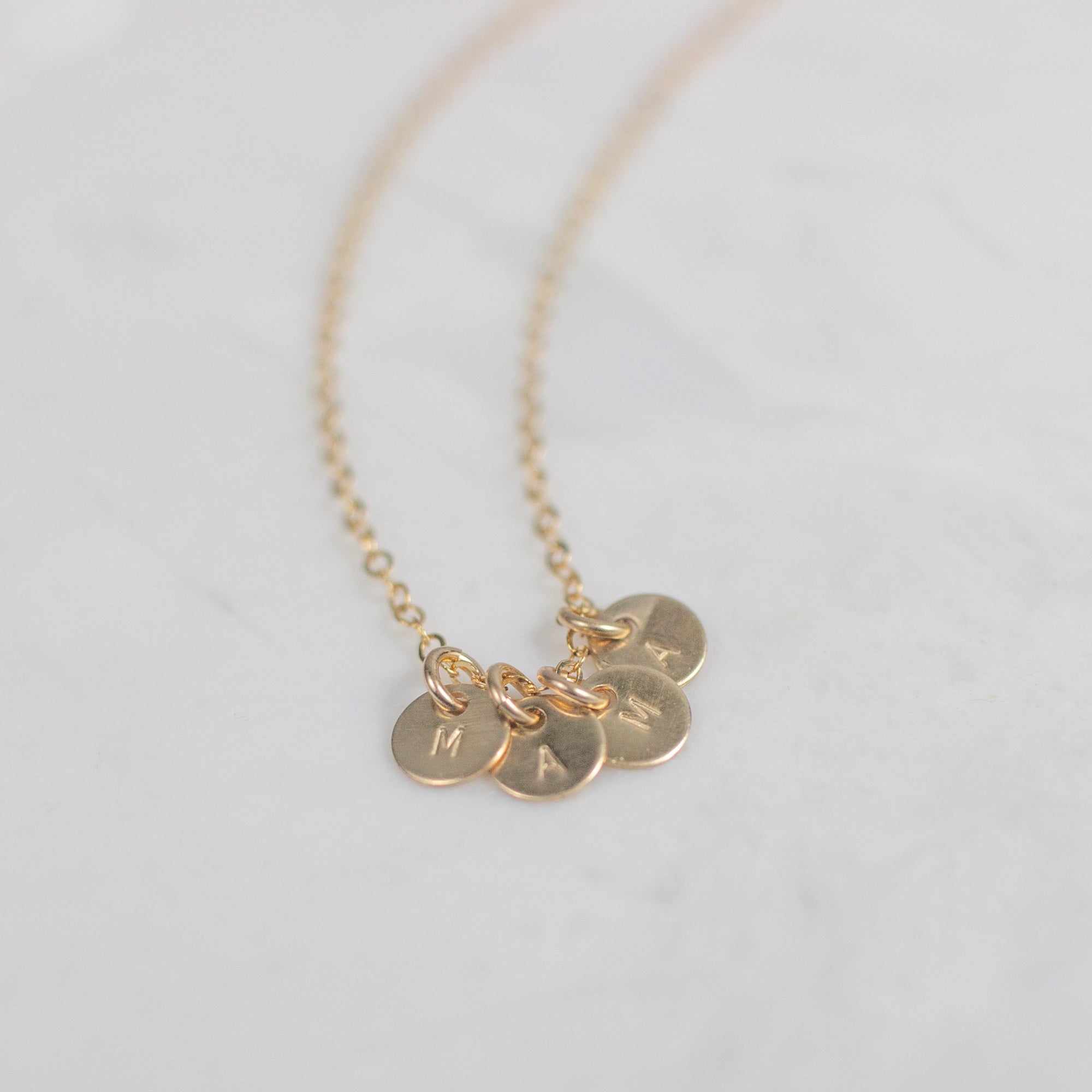 necklace with initials gold