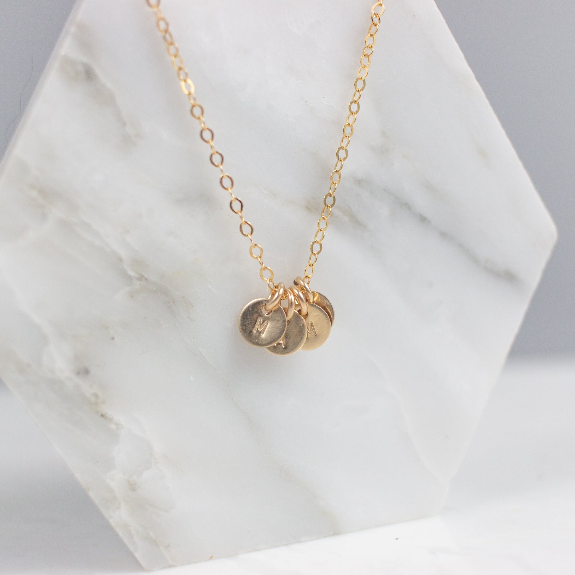 necklace with initials gold