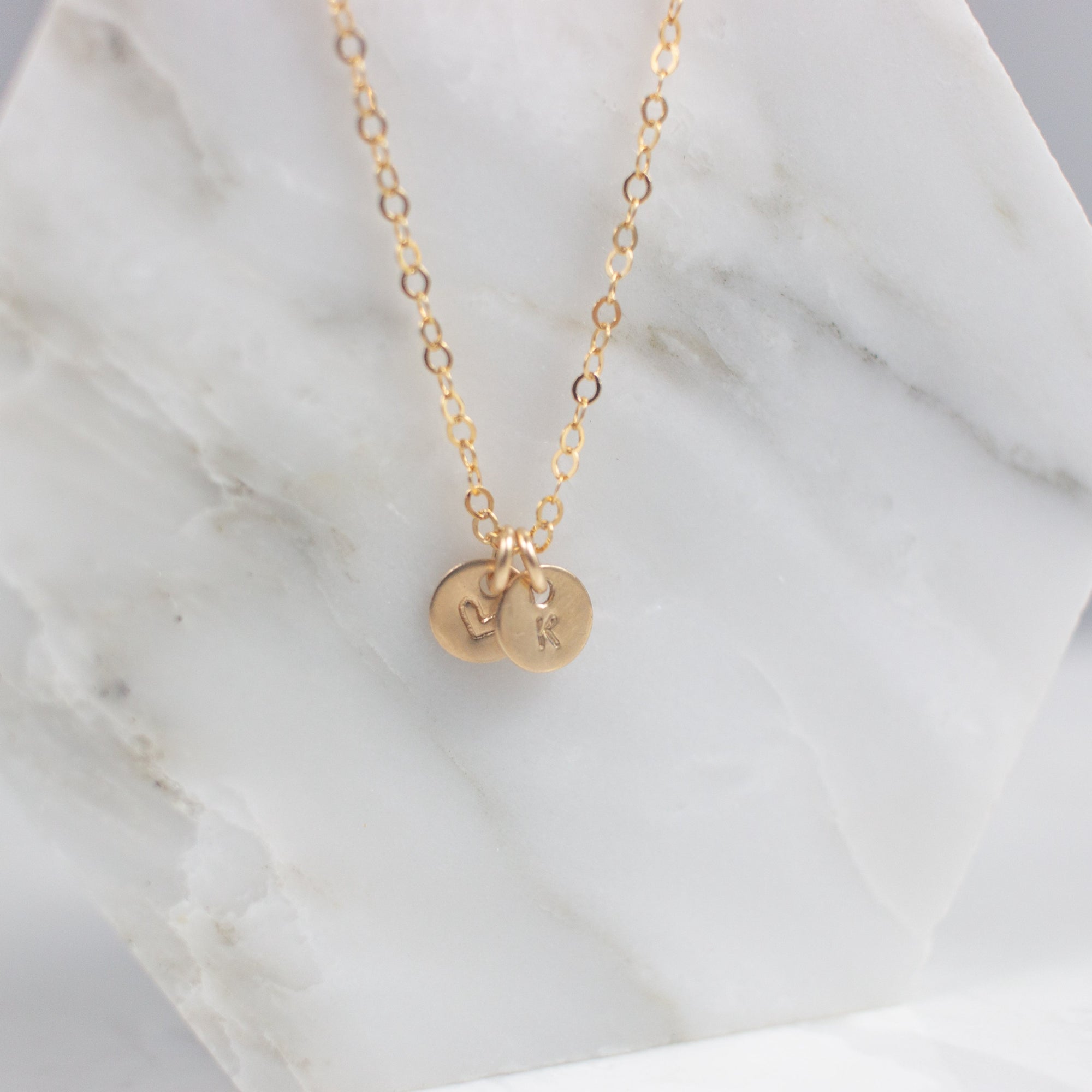 necklace with initials gold