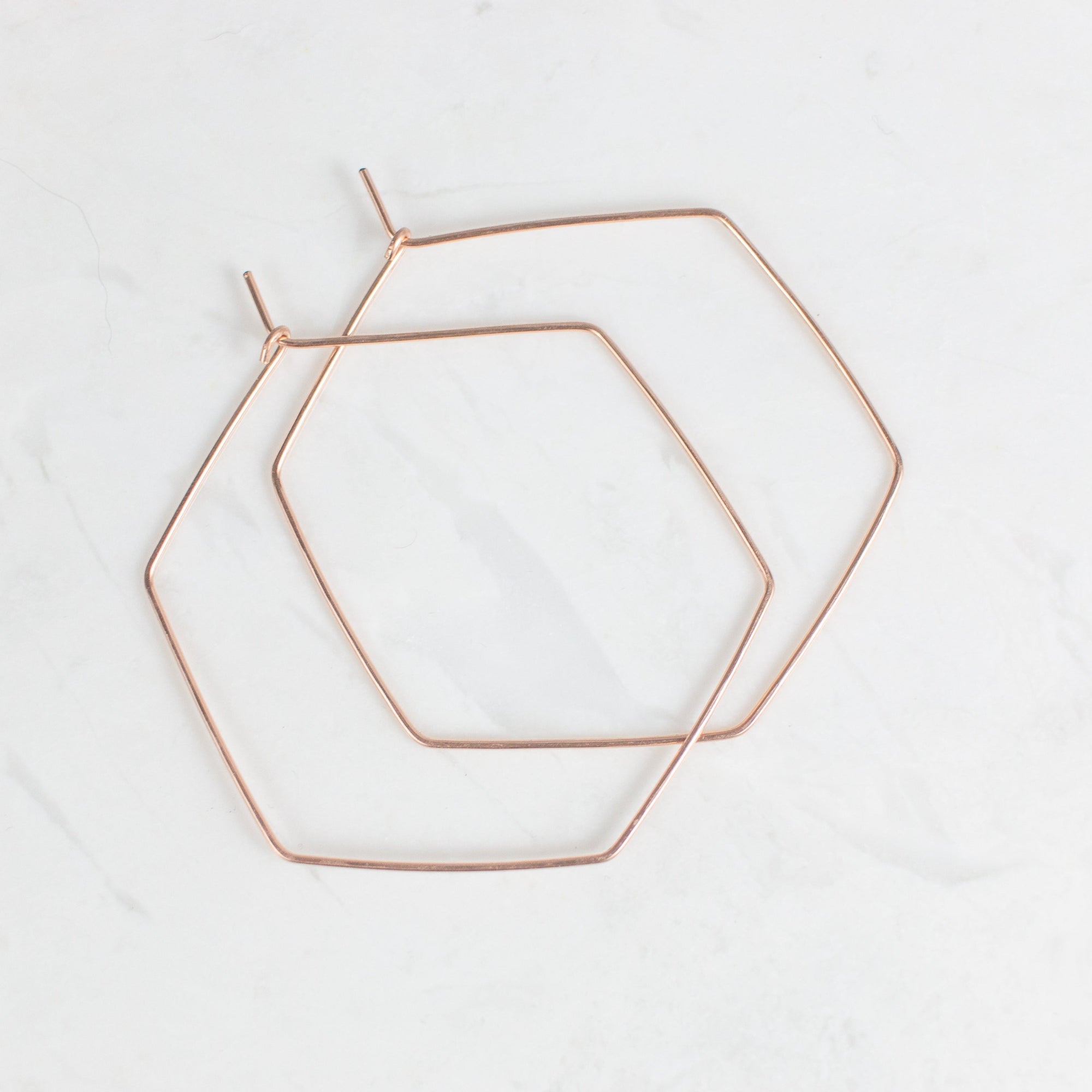 Mia hexagon hoops