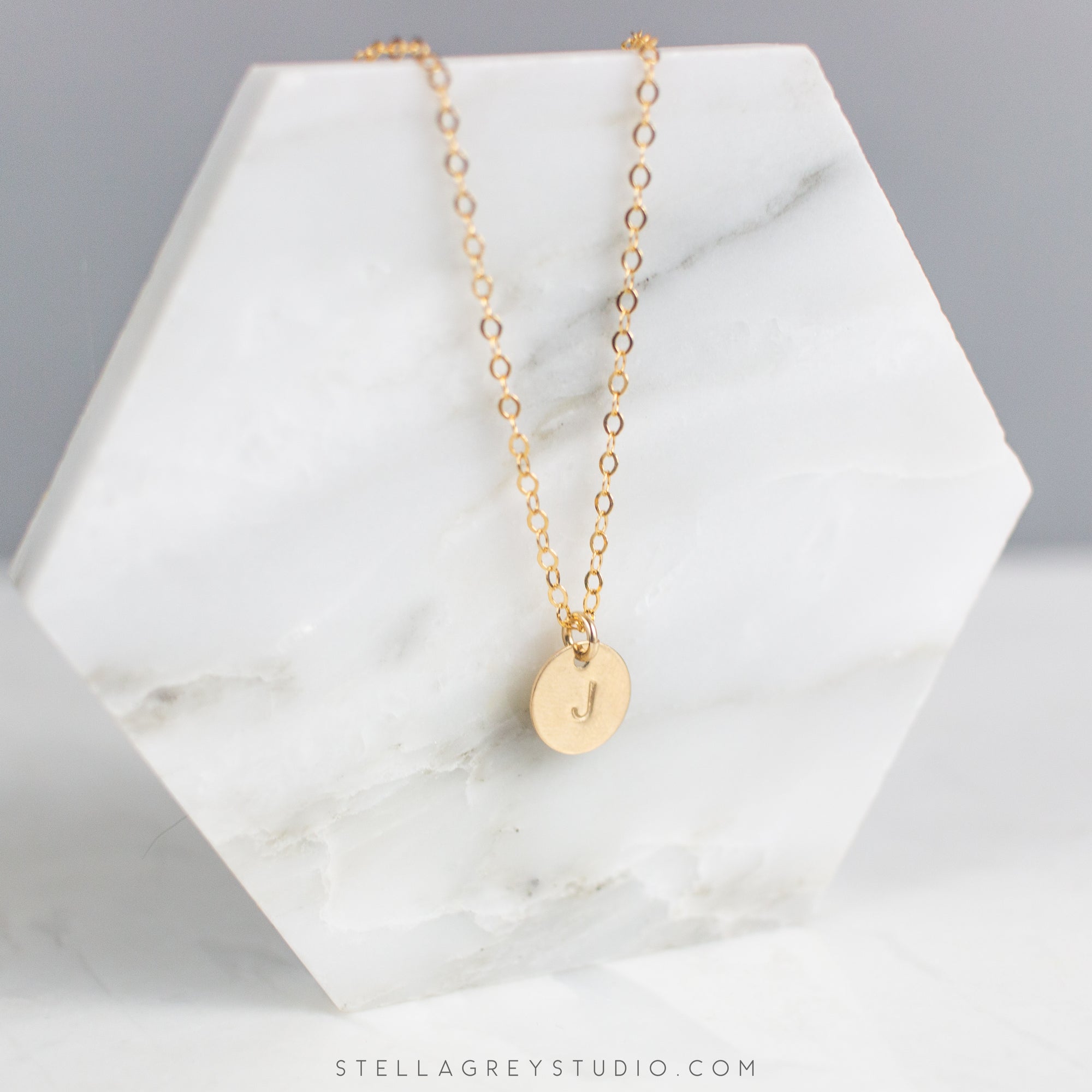 salome necklace with initials gold