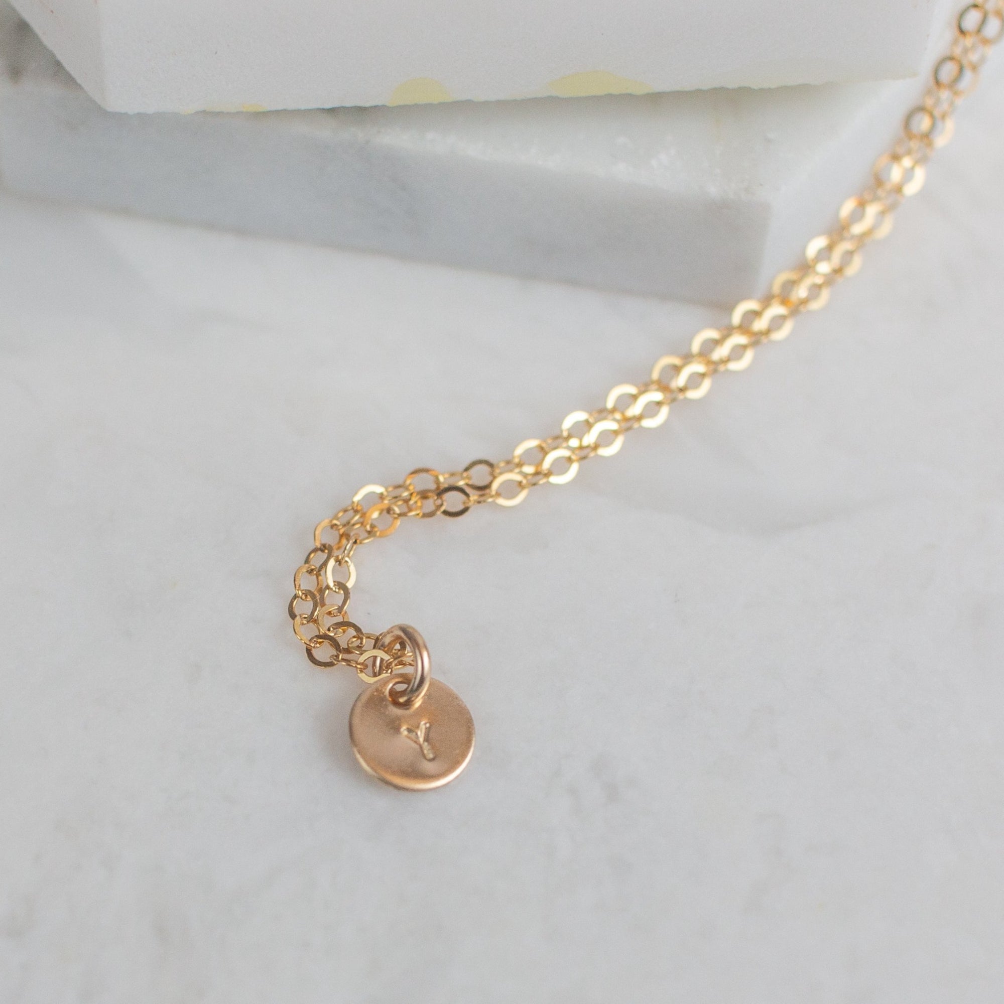 necklace with initials gold