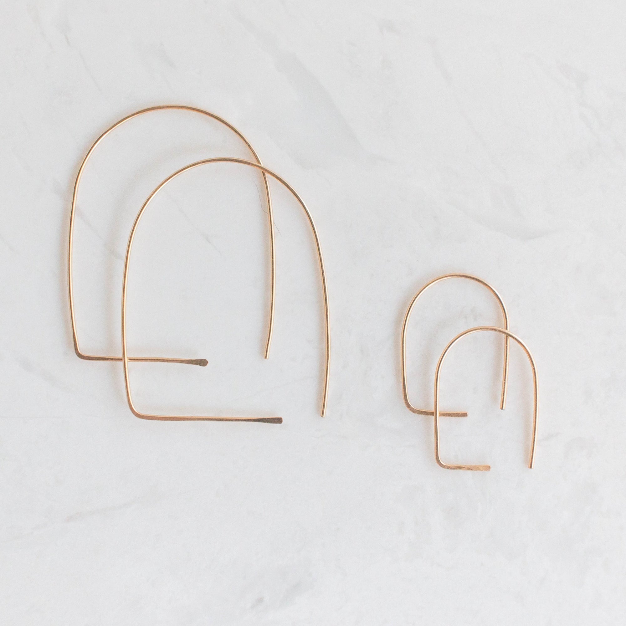 gold archway earrings