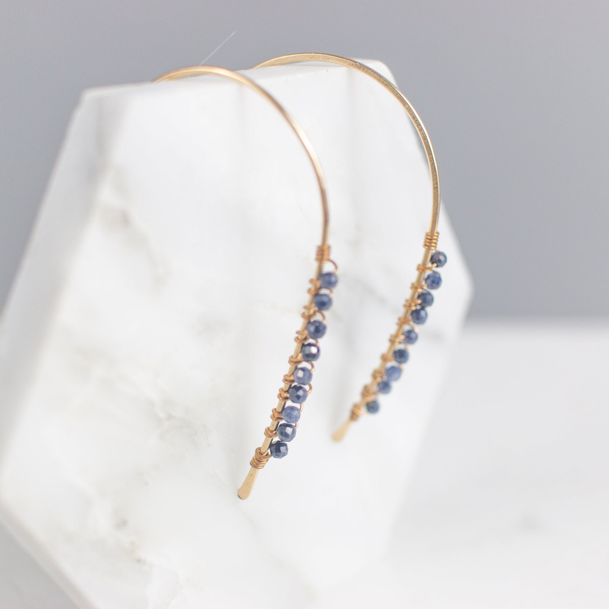 september sapphire statement hoops