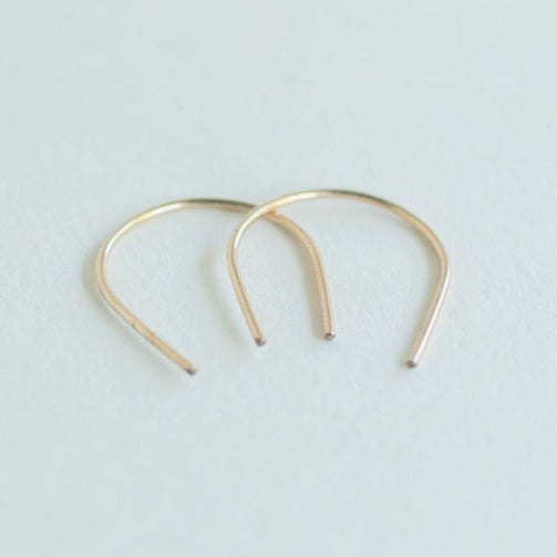 gold arch earrings