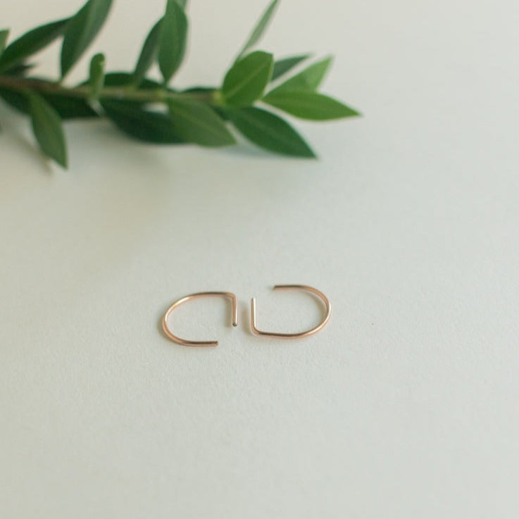 tiny gold hoop earrings