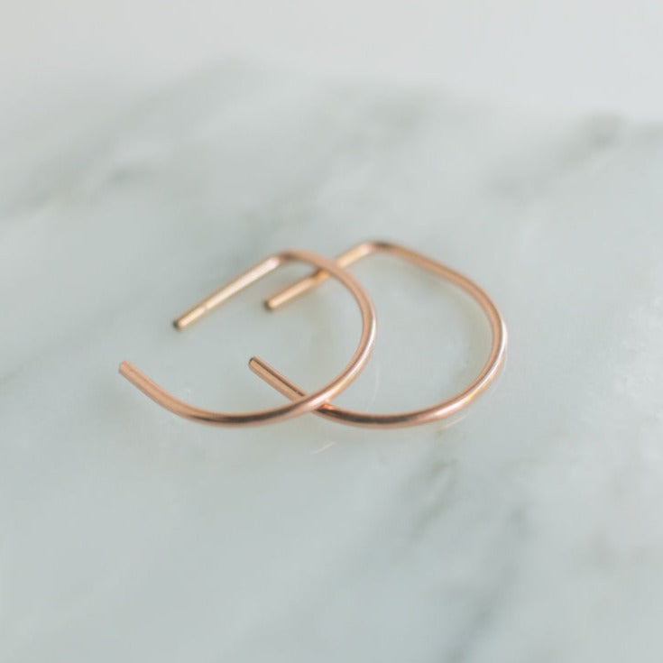 tiny gold hoop earrings