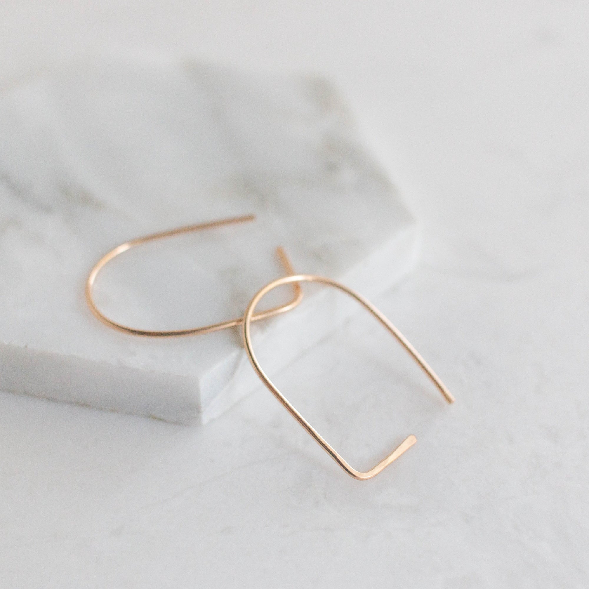 gold archway earrings