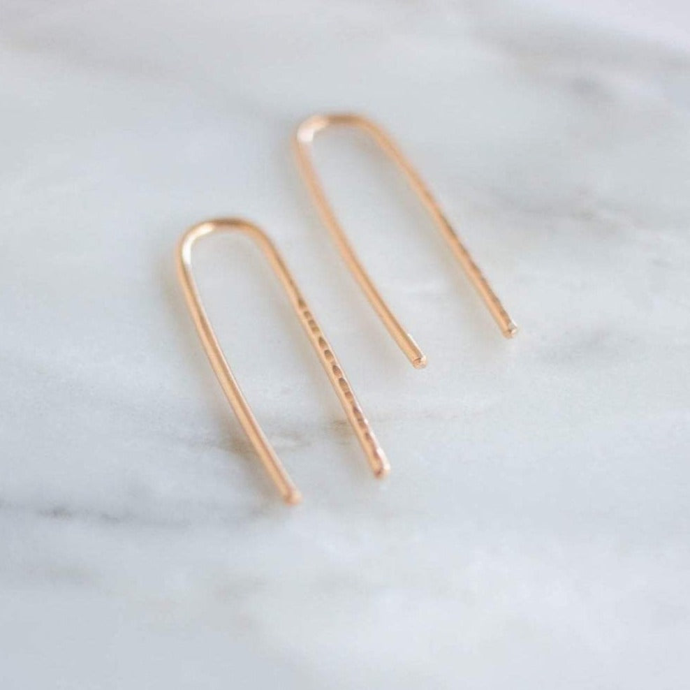 Ireland gold staple earrings