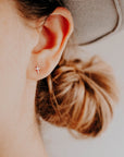 Lorena Gold Filled Tiny Cross Stud Earrings - Good Wknd