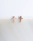 Lorena Gold Filled Tiny Cross Stud Earrings - Good Wknd