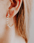 Milou Pearl Hoop Earrings | Modern Pearl Jewelry - Good Wknd