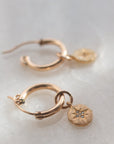 Oriana Starburst Huggie Hoop Earrings | Small Gold Hoops - Good Wknd