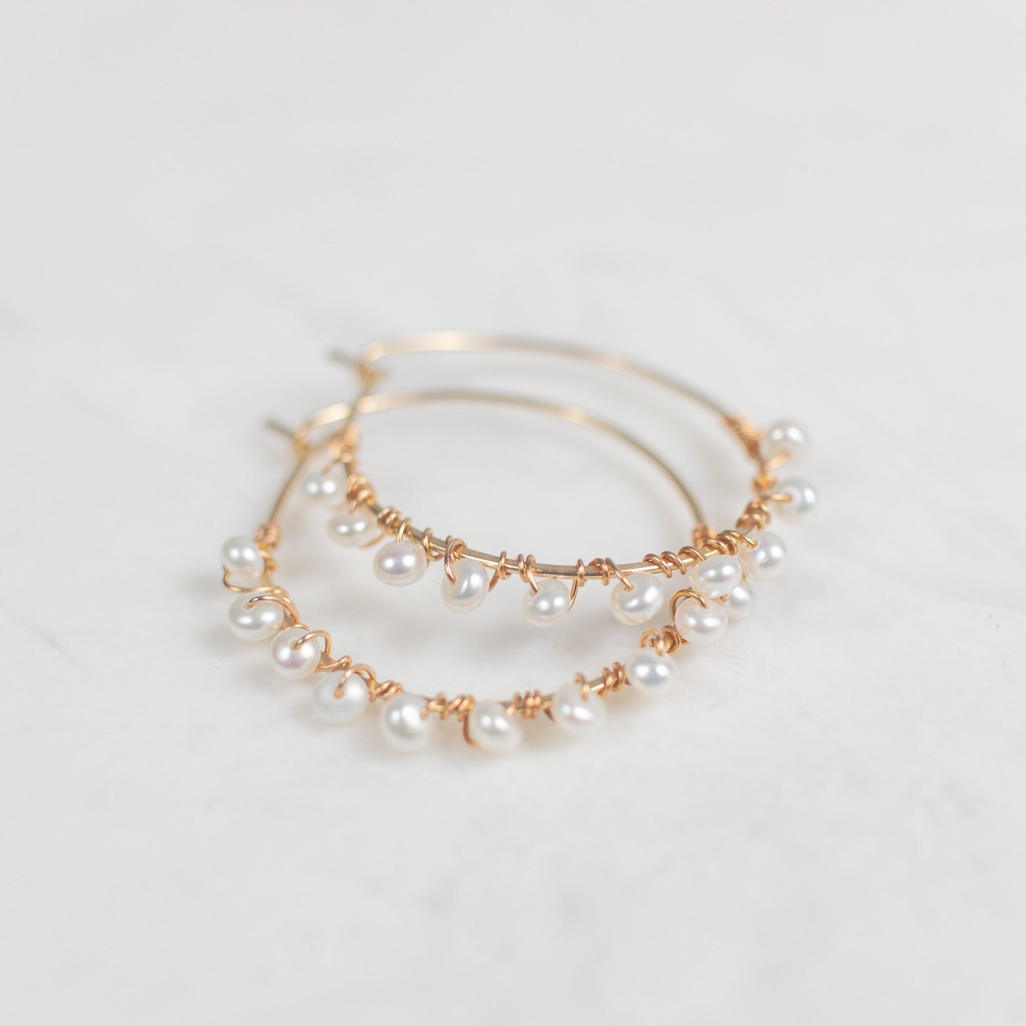 milou pearl hoop earrings