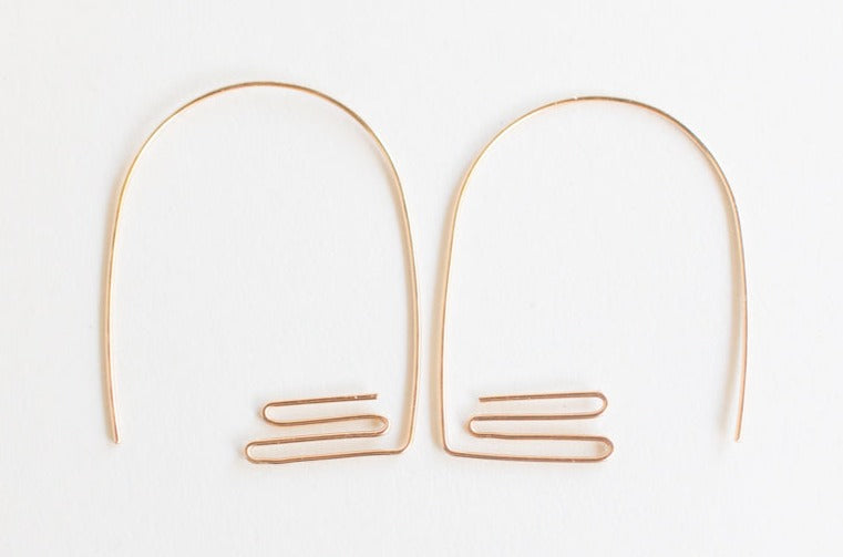 Gold Geometric Statement Earrings