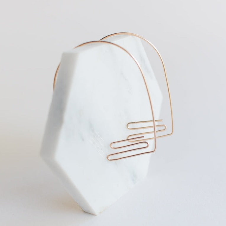 Gold Geometric Statement Earrings