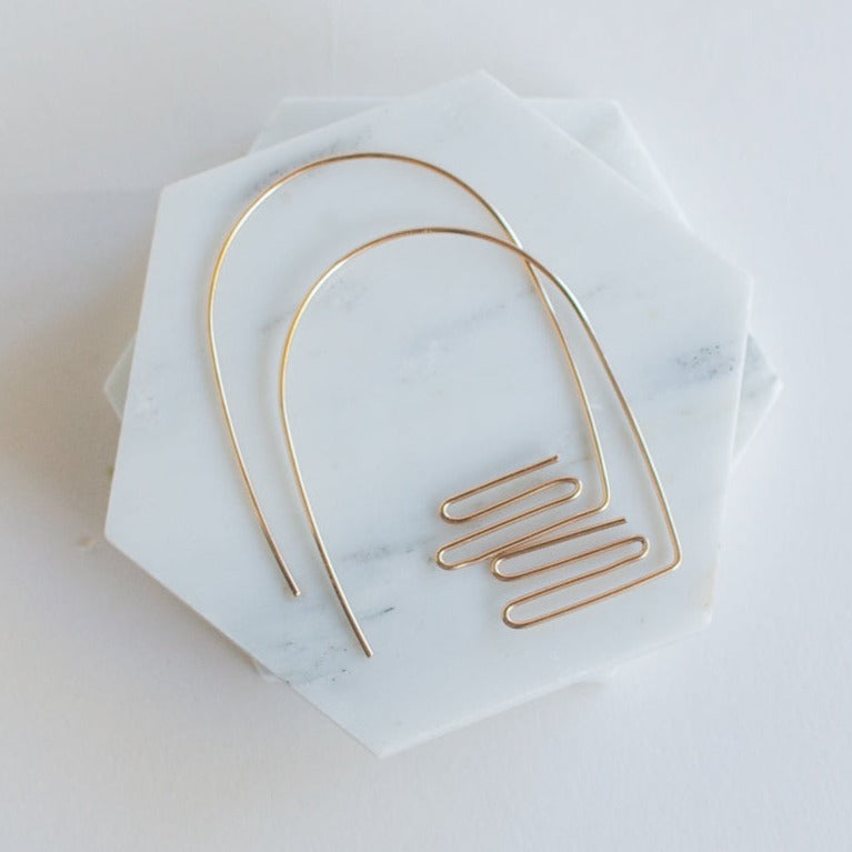 Gold Geometric Statement Earrings