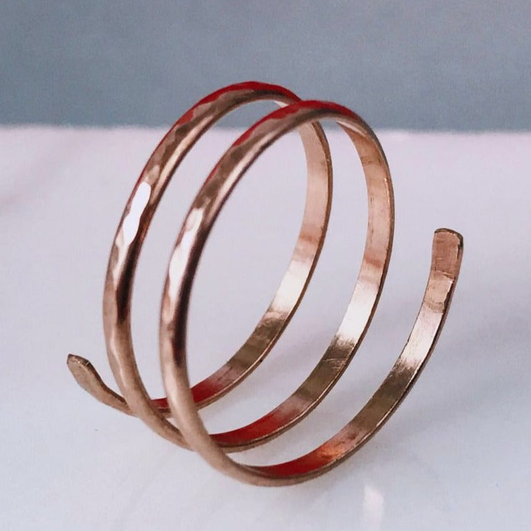 rose gold spiral ring