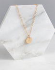 Salome Personalized Initial Disc Necklace - 10mm - Good Wknd