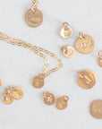 Salome Personalized Initial Disc Necklace - 10mm - Good Wknd