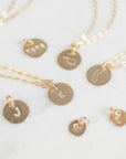 Salome Personalized Initial Disc Necklace - 10mm - Good Wknd
