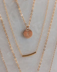 Salome Personalized Initial Disc Necklace - 10mm - Good Wknd