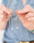 Simone Pearl Drop Earrings | Modern Pearl Jewelry - Good Wknd