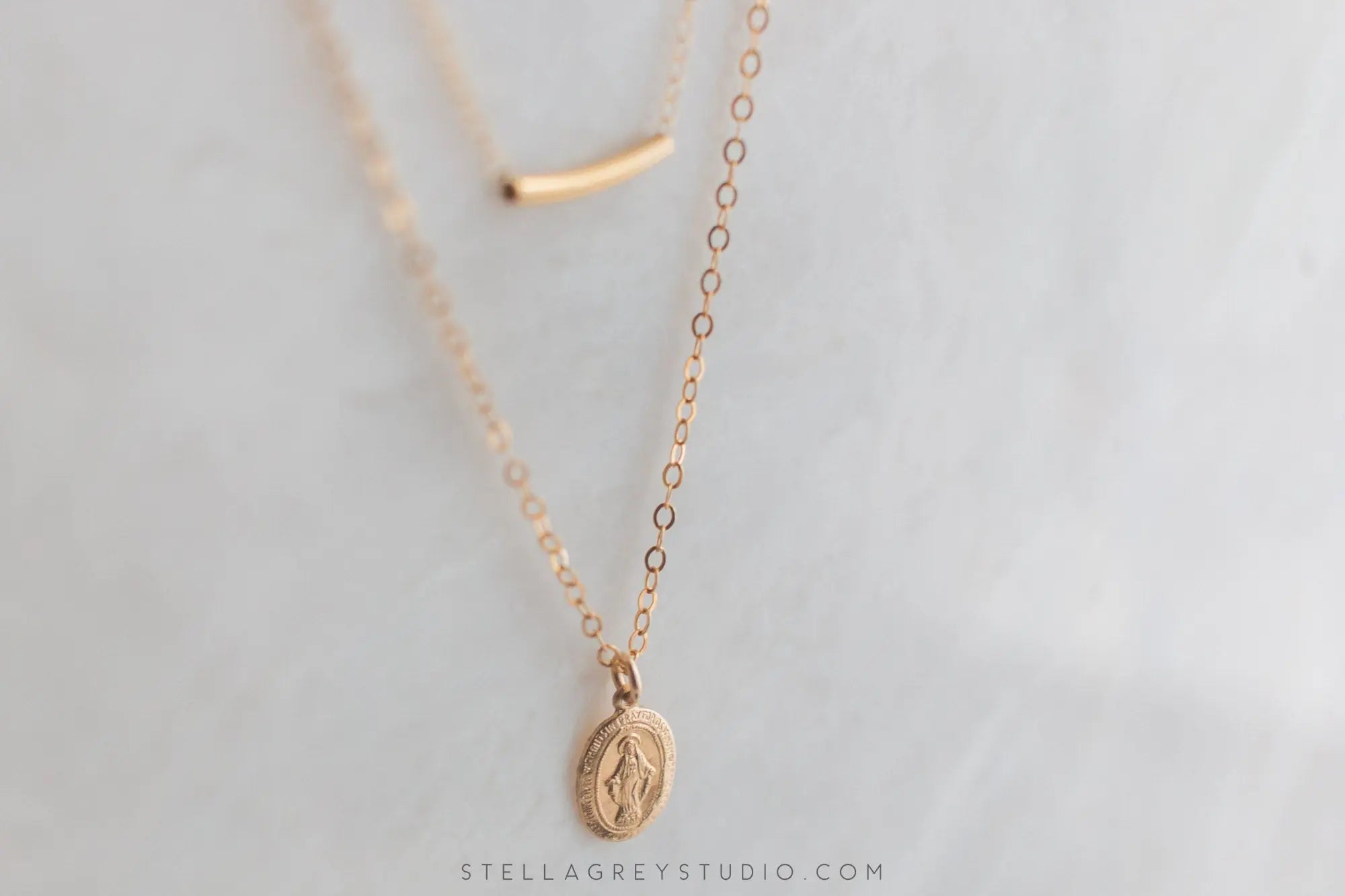 stella grey delicate layering necklaces