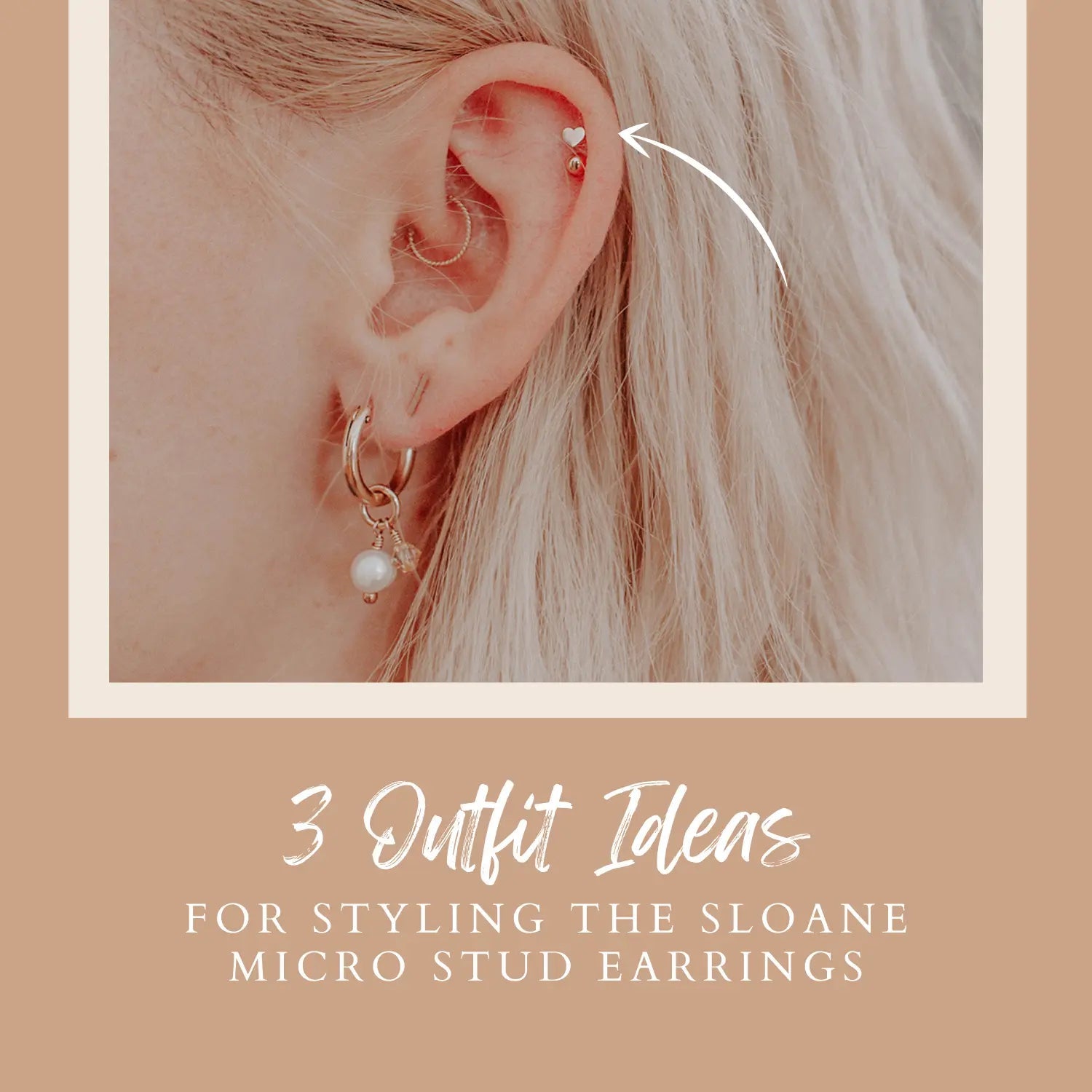 Sloane Micro Stud Heart Earrings - Good Wknd