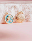 18k stainless steel aquarius zodiac charm