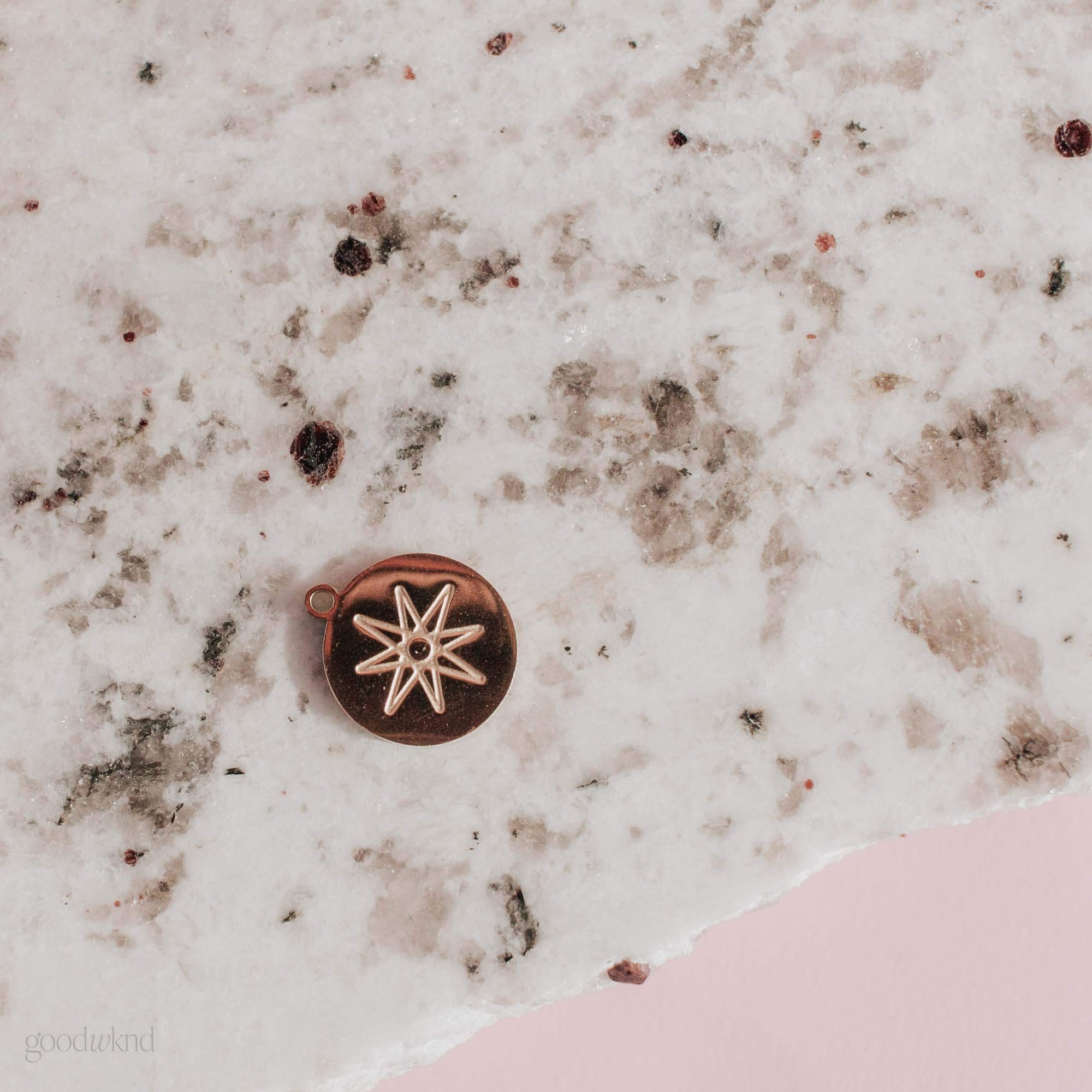 waterproof, stainless steel gold charm