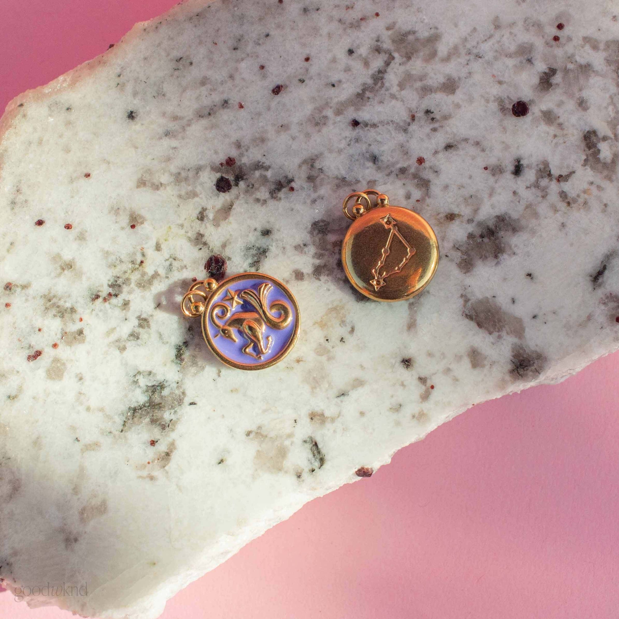non tarnish stainless steel zodiac charm