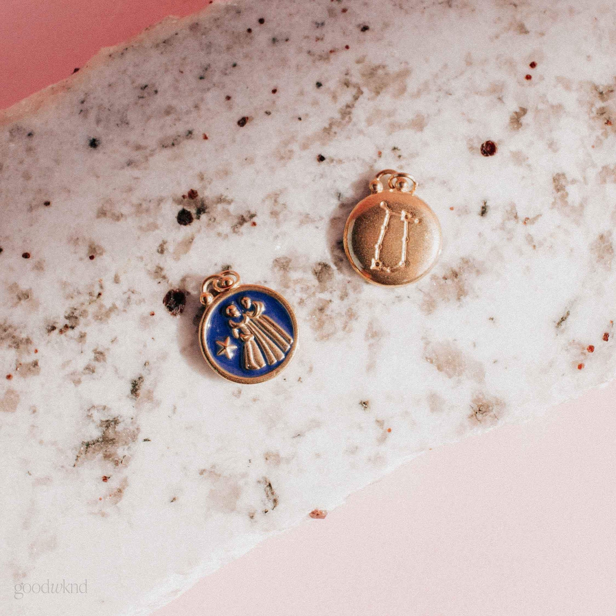 tarnish resistant waterproof gemini zodiac charm