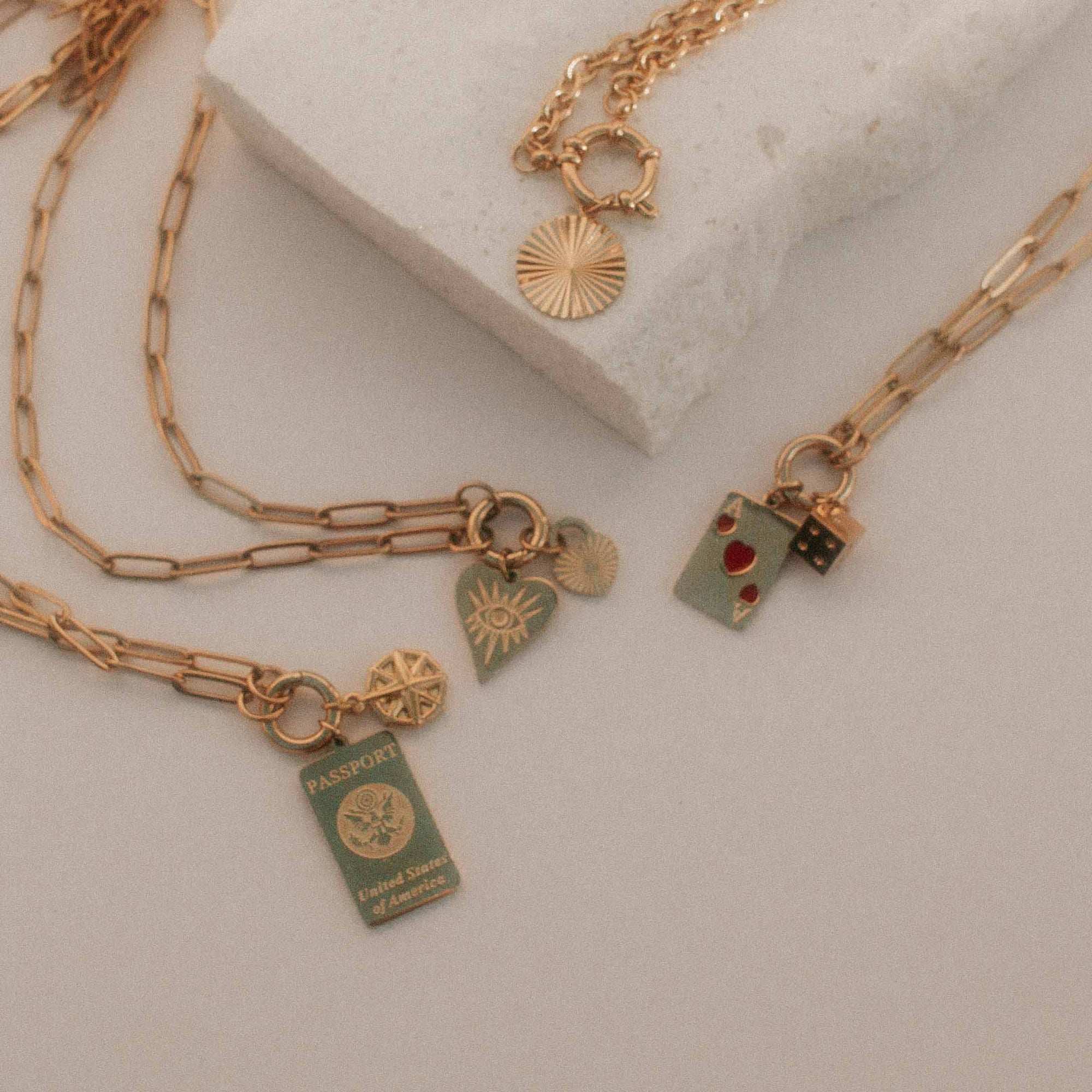 waterproof stainless steel charm for necklaces